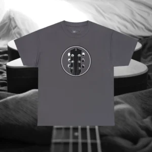 Charcoal Headstock Y Acoustic Guitar T-shirts 100% Cotton 17 Colors Unisex S M L XL