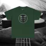 Forest Green Headstock Y Acoustic Guitar T-shirts 100% Cotton 17 Colors Unisex S M L XL