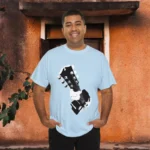 Light Blue Model G Chord Acoustic Guitar Player T-shirts 100% Cotton 17 Colors Unisex S M L XL