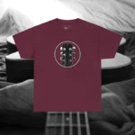 Maroon Headstock Y Acoustic Guitar T-shirts 100% Cotton 17 Colors Unisex S M L XL