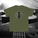 Military Green Headstock Y Acoustic Guitar T-shirts 100% Cotton 17 Colors Unisex S M L XL