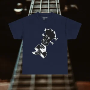 Navy Blue C Chord Acoustic Bass Player T-shirts