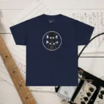 Navy Blue Headstock X Acoustic Bass Guitar T-shirts 100% Cotton 17 Colors Unisex S M L XL