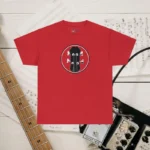 Red Headstock X Acoustic Bass Guitar T-shirts 100% Cotton 17 Colors Unisex S M L XL