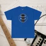 Royal Blue Headstock X Acoustic Bass Guitar T-shirts 100% Cotton 17 Colors Unisex S M L XL