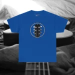 Royal Bluye Headstock Y Acoustic Guitar T-shirts 100% Cotton 17 Colors Unisex S M L XL