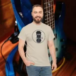 Sand Model Headstock X Acoustic Bass Guitar T-shirts 100% Cotton 17 Colors Unisex S M L XL
