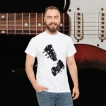 White Guitar Tee Model G Chord Acoustic Guitar Player T-shirts 100% Cotton 17 Colors Unisex S M L XL