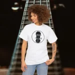 White Model Headstock X Acoustic Bass Guitar T-shirts 100% Cotton 17 Colors Unisex S M L XL