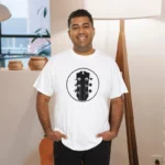 White Model Headstock Y Acoustic Guitar T-shirts 100% Cotton 17 Colors Unisex S M L XL