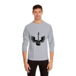 Athletic Heather Electric Wings Long Sleeve T-shirts 100% Cotton 5 Colors Unisex S M L XL 2XL