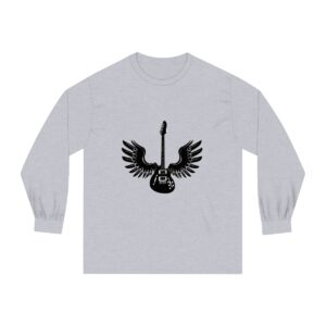 Athletic Heather Electric Wings Long Sleeve T-shirts 100% Cotton 5 Colors Unisex S M L XL 2XL