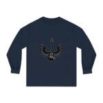 Navy Front Electric Wings Long Sleeve T-shirts 100% Cotton 5 Colors Unisex S M L XL 2XL