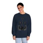 Navy Blue Rockin Bass Wings Long Sleeve Cotton Guitar T-shirts in 5 Colors Unisex S M L XL 2XL