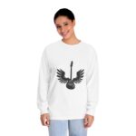 White Model Electric Wings Long Sleeve T-shirts 100% Cotton 5 Colors Unisex S M L XL 2XL