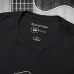 Black Front Collar Closeup 12 String Wings Guitar Headstock Shirts 100% Cotton 17 Colors Unisex S M L XL