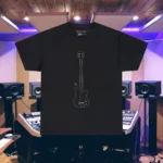 Black Front Rockin Electric Bass Guitar Shirts 100% Cotton 17 Colors Unisex S M L XL