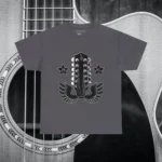 Charcoal 12 String Wings Guitar Headstock Shirts 100% Cotton 17 Colors Unisex S M L XL