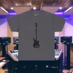 Charcoal Rockin Electric Bass Guitar Shirts 100% Cotton 17 Colors Unisex S M L XL