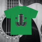 Irish Green 12 String Wings Guitar Headstock Shirts 100% Cotton 17 Colors Unisex S M L XL