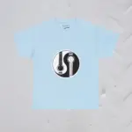 Light Blue Immaculate Guitar Conception Yin and Yang Tee Shirts