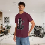 Maroon 12 String Wings Guitar Headstock Shirts 100% Cotton 17 Colors Unisex S M L XL