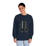 Navy 12 String Wings Long Sleeve Guitar Shirts