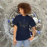 Navy Blue Electric Wings Guitar T-shirts 100% Cotton 17 Colors Unisex S M L XL