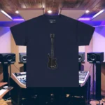 Navy Blue Rockin Electric Bass Guitar Shirts 100% Cotton 17 Colors Unisex S M L XL