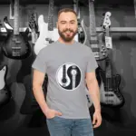 Sport Grey Immaculate Guitar Conception Yin and Yang Tee Shirts