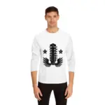 White 12 String Wings Long Sleeve Guitar Shirts