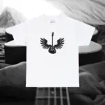 White Front Electric Wings Guitar T-shirts 100% Cotton 17 Colors Unisex S M L XL