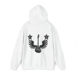 White Back View Electric Wings Hoodies - Unisex Guitar Clothing