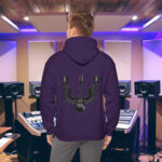 Purple Electric Wings Hoodies - Unisex Guitar Clothing