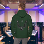 Forest Green Electric Wings Hoodies - Unisex Guitar Clothing