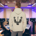 Sand Electric Wings Hoodies - Unisex Guitar Clothing