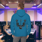 Antique Sapphire Electric Wings Hoodies - Unisex Guitar Clothing