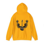 Gold Back View Electric Wings Hoodies - Unisex Guitar Clothing