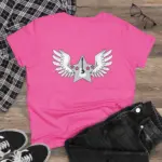 Azalea Guitar Starwings '93 Short Sleeve Women's Tops