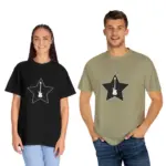 Black and Khaki Bass Stardom Unisex Bass Guitar T-shirts