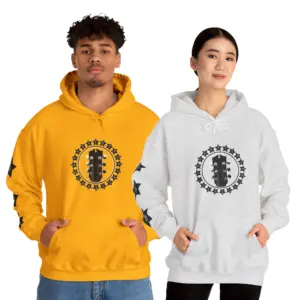 Gold and Ash Acoustic Guitar Star Hoodies