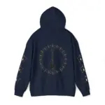 Navy Back View Electric Bass Star Hoodies