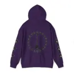 Purple Back View Electric Bass Star Hoodies